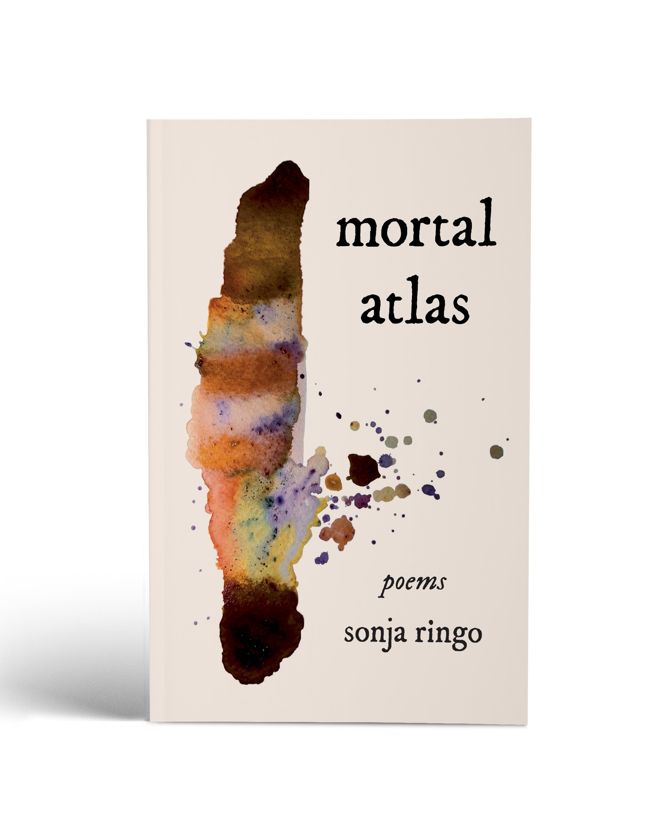 mortal atlas poetry book by Sonja Ringo, poems on grief mysticism and growing older willdly